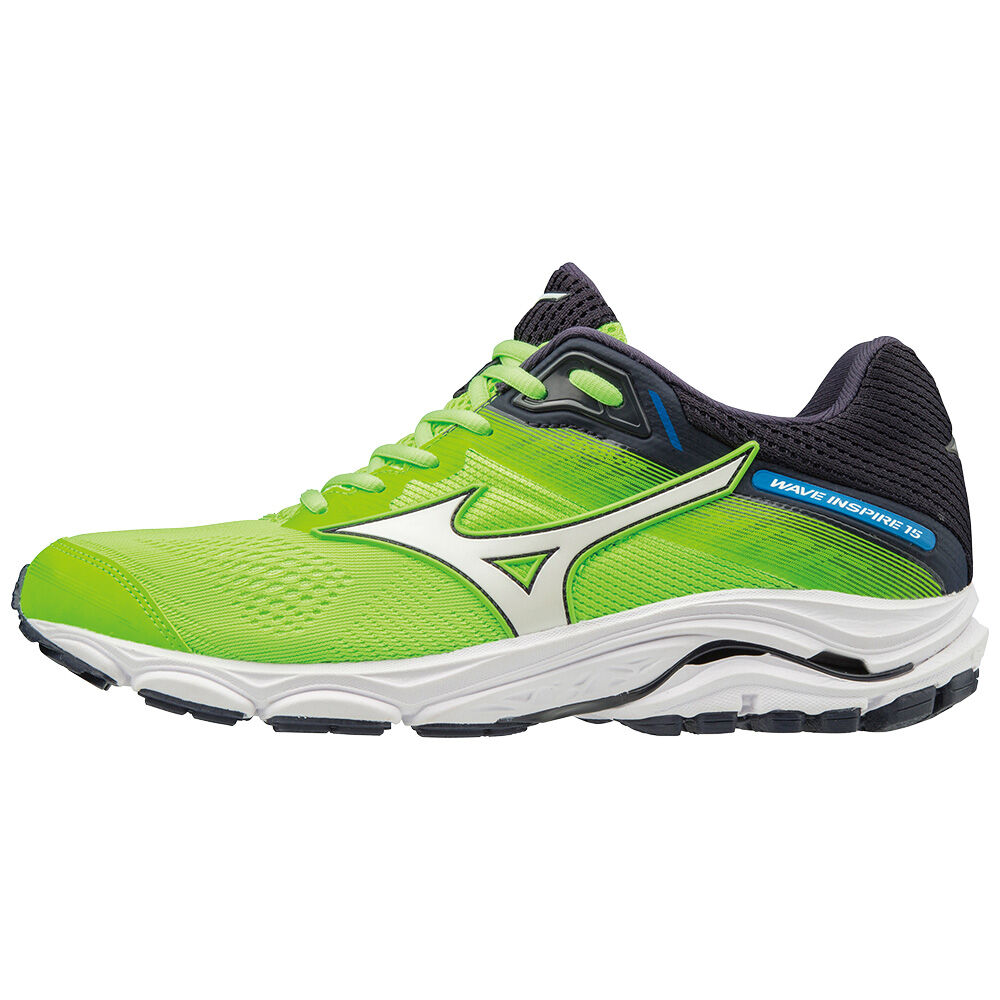 Panske Bezecke Topanky Mizuno WAVE INSPIRE 15 Zelene/Tmavo Siva Vypredaj OJBD53092